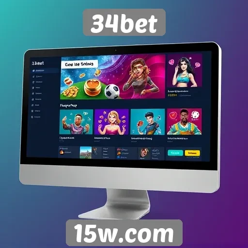 Interface e usabilidade do site 34bet