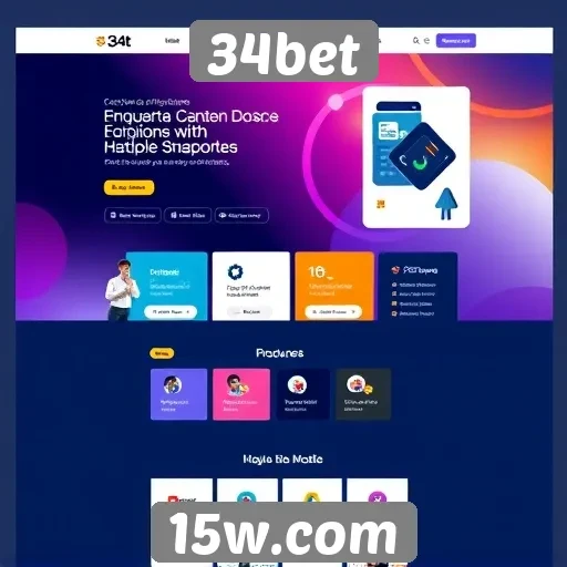 Avaliação da interface do site 34bet