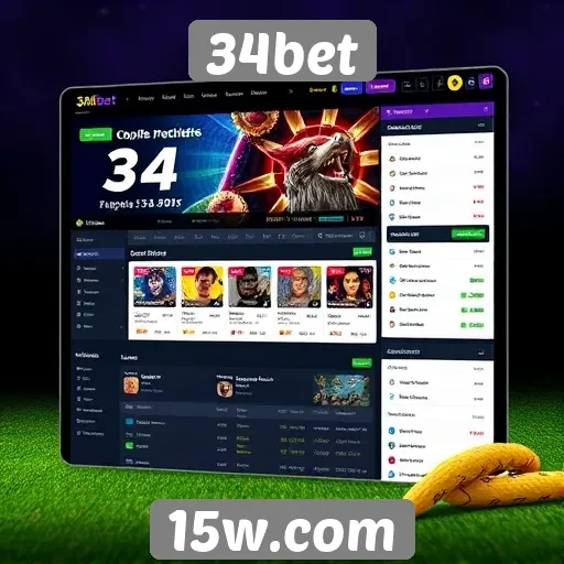 Análise da interface do usuário do site 34bet