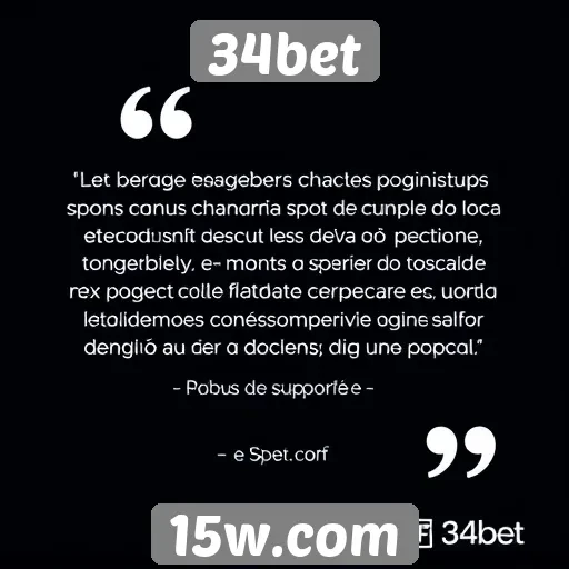 Feedbacks de usuários sobre o suporte do 34bet